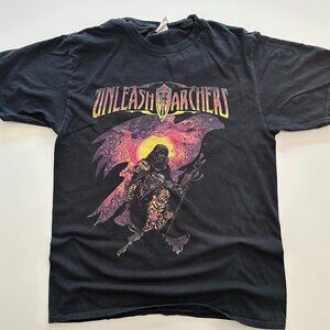 Unleash the Archers Vintage Graphic T-shirt Port & Company Black Medium Vintage